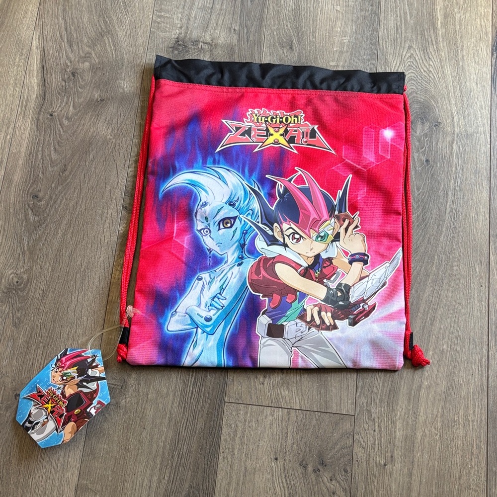 Yu-Gi-Oh! ZEXAL Red Drawstring Bag for Kids